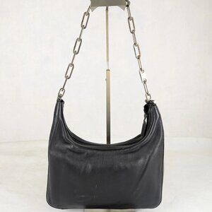 Authentic Vintage GUCCI Hobo Leather Chain Shoulder Bag Made in Italy